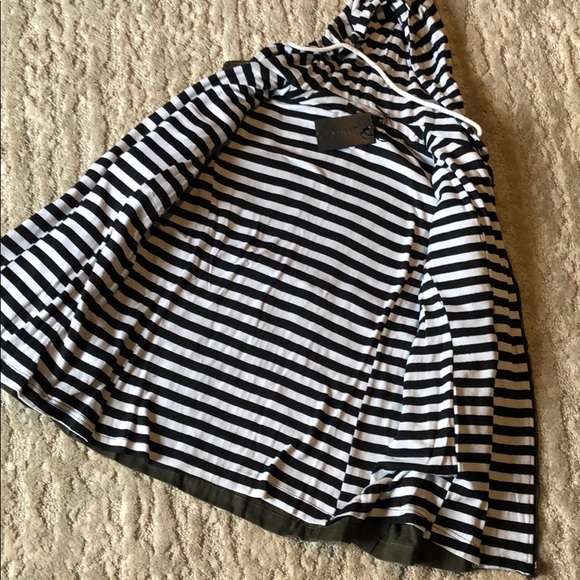 Olive Jacket with Navy Stripe Accent Lining - Picture 6 of 6